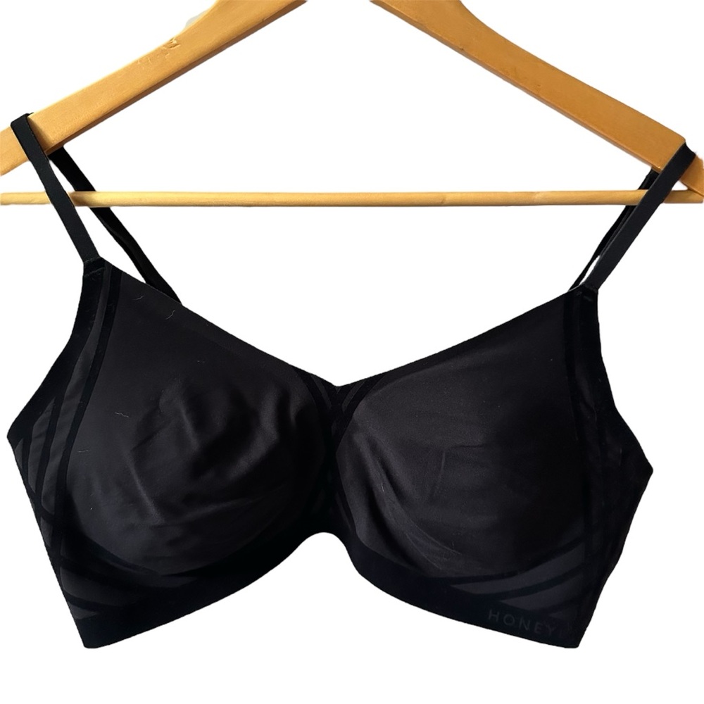 Honeylove Silhouette Black Velvet Bra Size‎ Medium